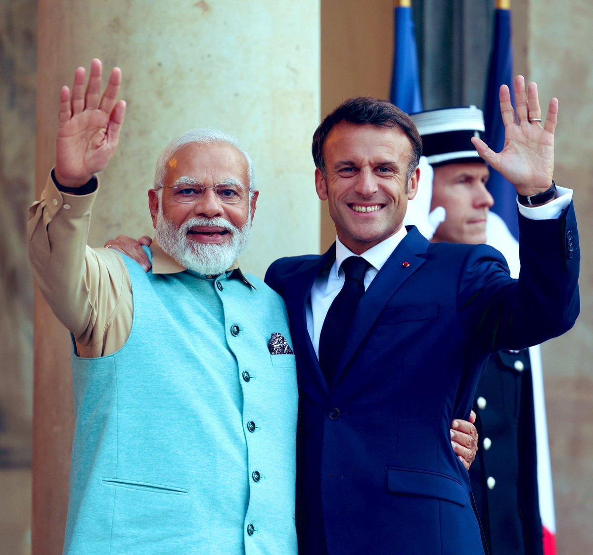 Macron mit Modi - Copy